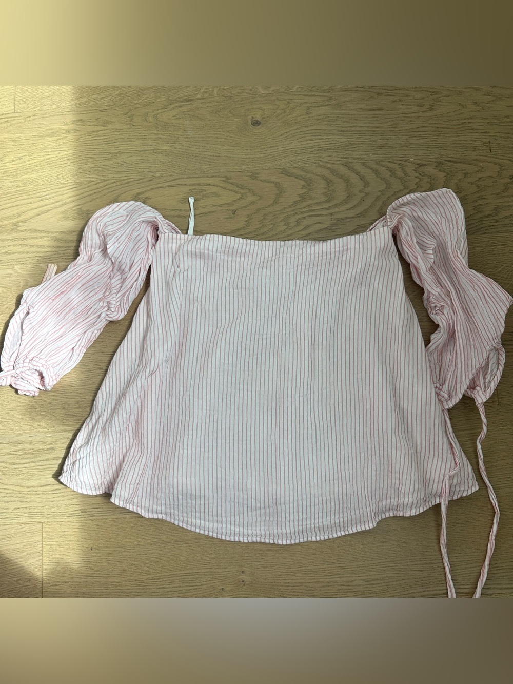 Club Monaco Pink Striped Off-Shoulder Blouse